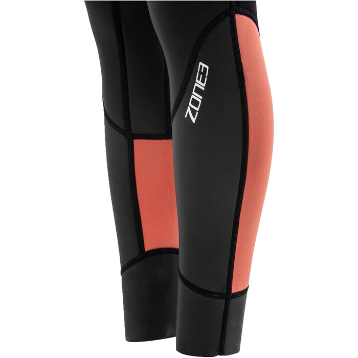 2024 Zone3 Mujer Venture Back Zip Swim Neopreno WS22WVEN101 - Black / Orange